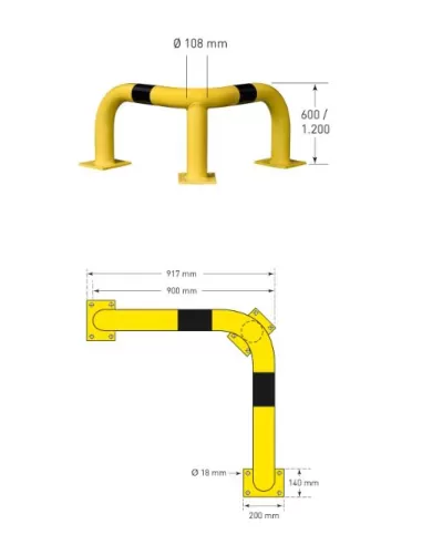 Moravia - BLACK BULL Corner Protection Guards - XL