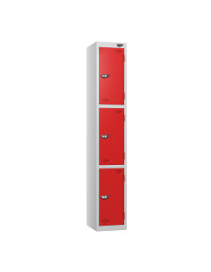 Locit Pure - Three Door Lockers - Flat Top