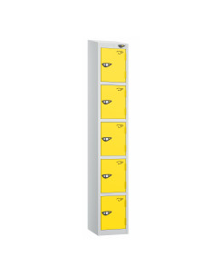 Locit Pure - Five Door Lockers - Slopping Top